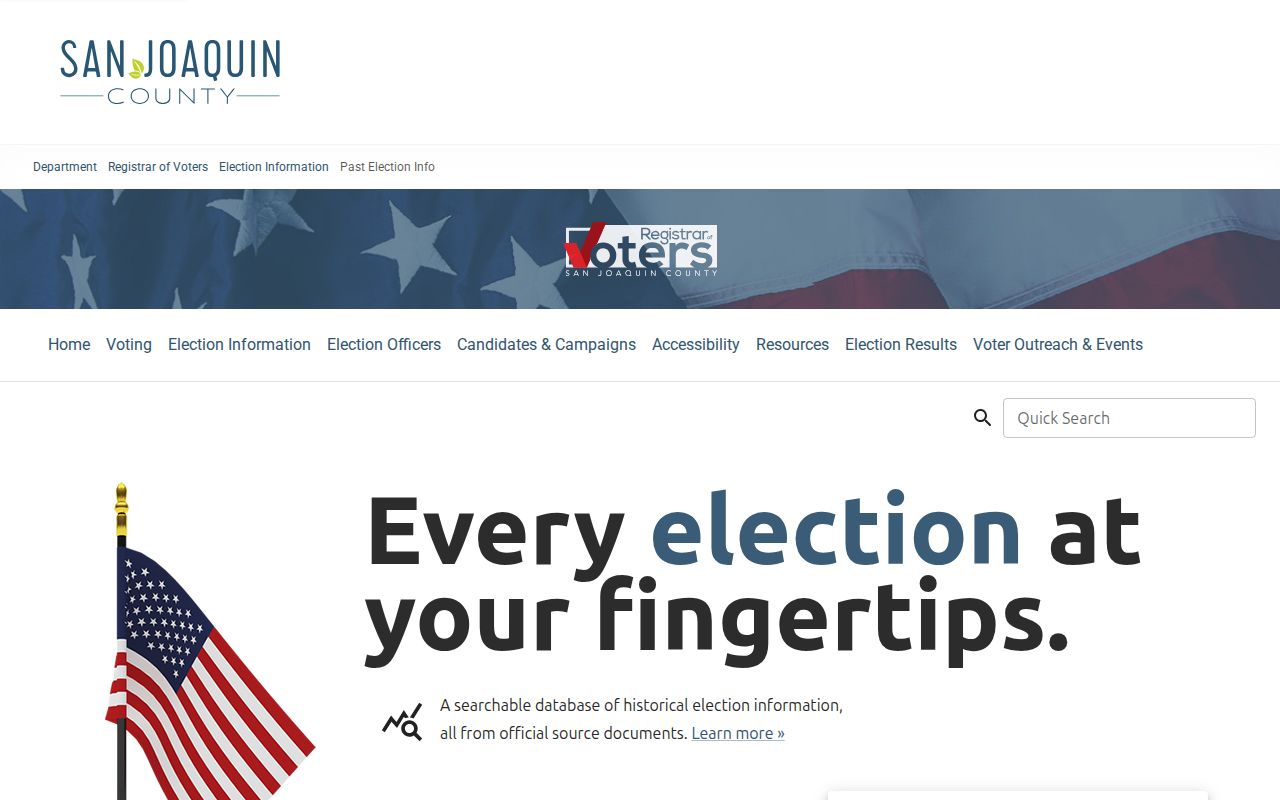 San Joaquin County city directory election statistics history