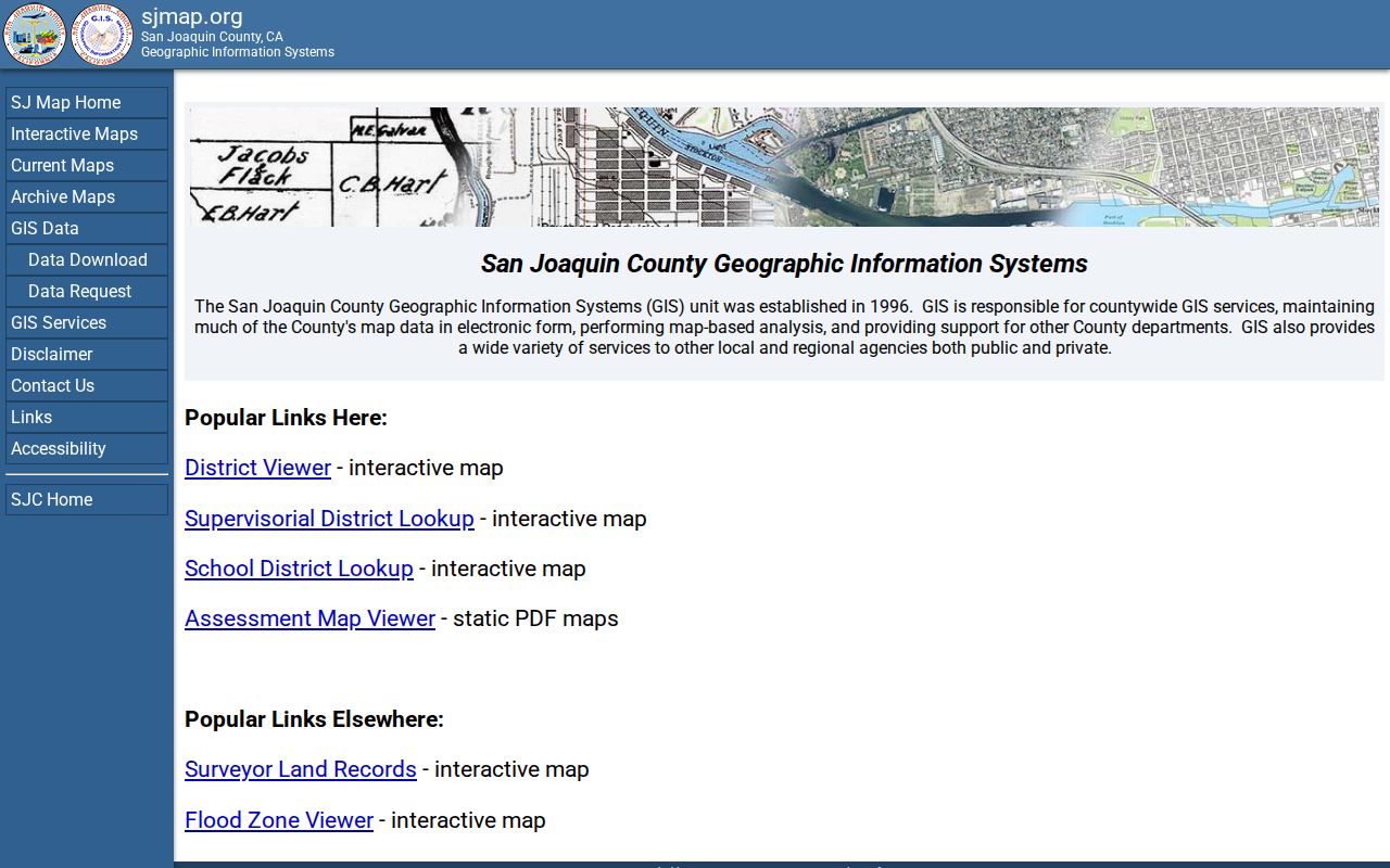 San Joaquin County residents directory GIS and parcel map